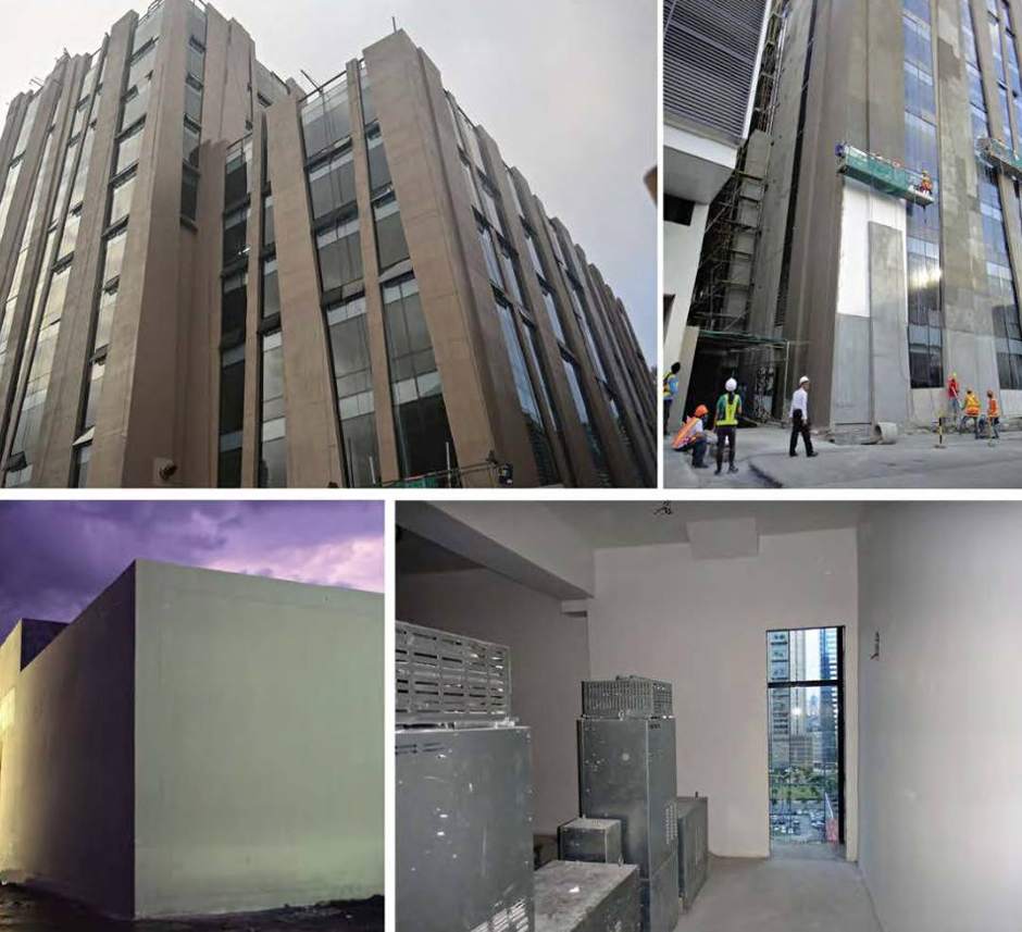 Commercial towers clad with SABS partition panels